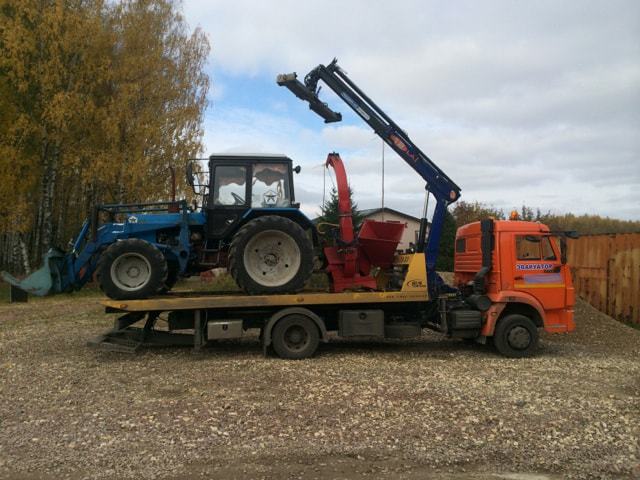 Фото перевозки экскаватора эвакуатором
